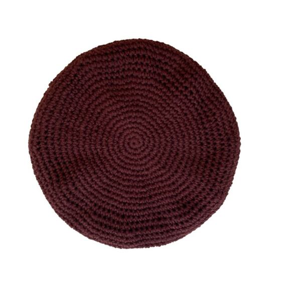 Asos Design Brown / Burgundy Crochet Beret - Picture 1 of 6